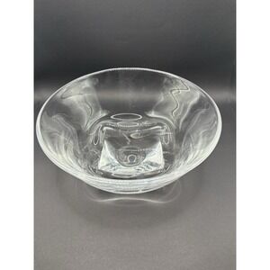 Large 9" Steuben Crystal "Floret" Centerpiece Bowl - Signed Donald Pollard #8059
